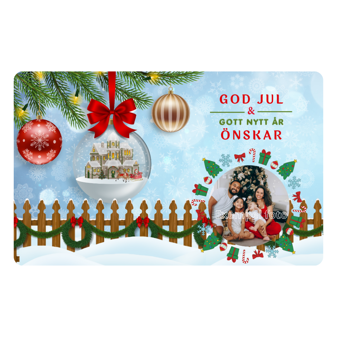 Personligt Julkort i plast – med ditt eget foto
