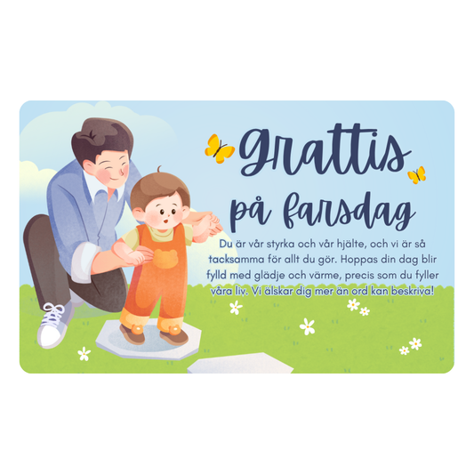 Farsdagskort i plast – En elegant hyllning till världens bästa pappa