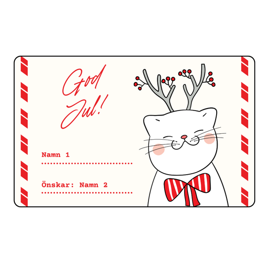 Personligt Julkort i plast – med valfritt namn