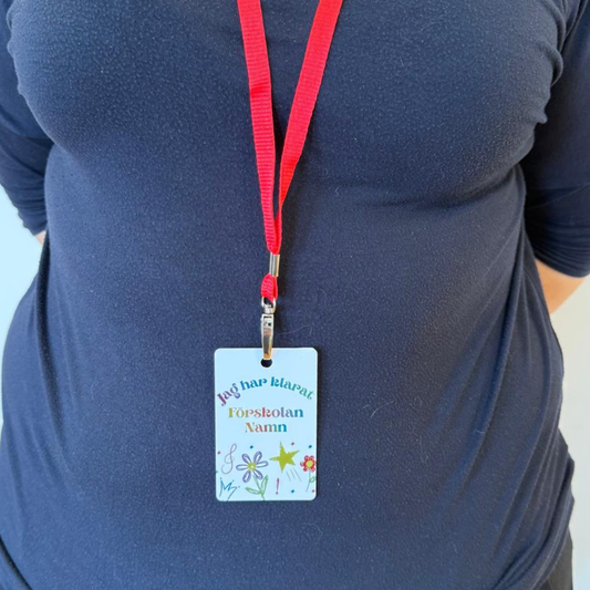 Avslutningsdiplom förskola med namn & lanyard