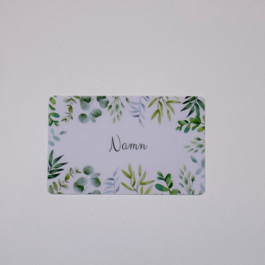 Bordsplaceringskort i plast – Stilren design med personligt namntryck