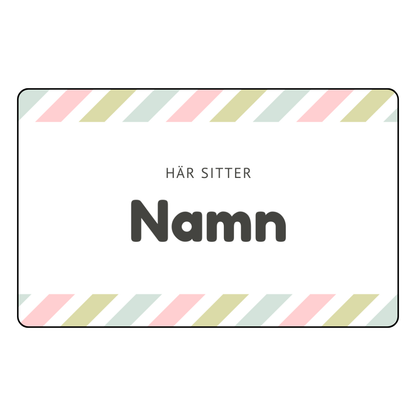 Bordsplaceringskort i plast – Stilren design med personligt namntryck