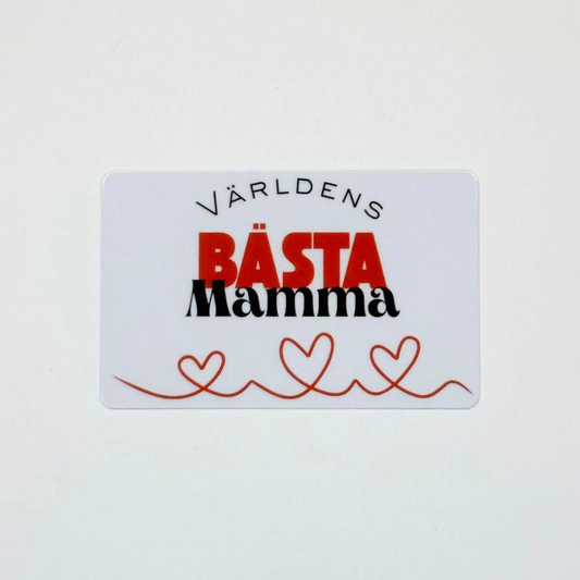 Världens Bästa-kort i plast – En personlig och hållbar gåva till någon du tycker om