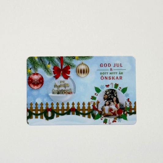 Personligt Julkort i plast – med ditt eget foto