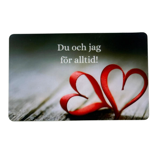 Alla hjärtans dags plastkort – Du och jag för alltid