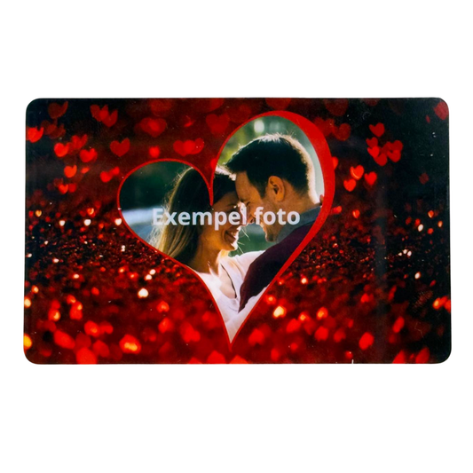 Alla hjärtans dags plastkort – Personligt kort med eget foto