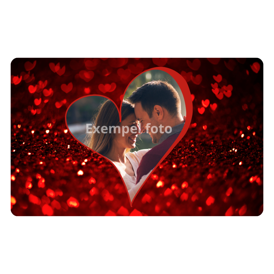 Alla hjärtans dags plastkort – Personligt kort med eget foto