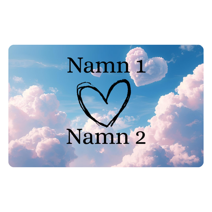 Alla hjärtans dags plastkort – Hjärta med två namn