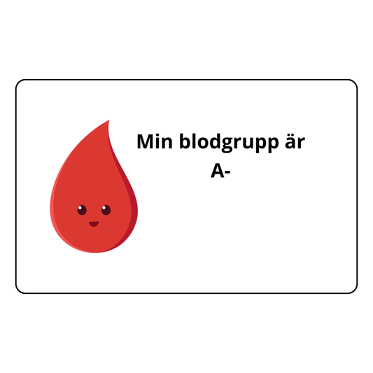Blodgruppskort i Plast – Enkelt, tydligt och livsviktigt