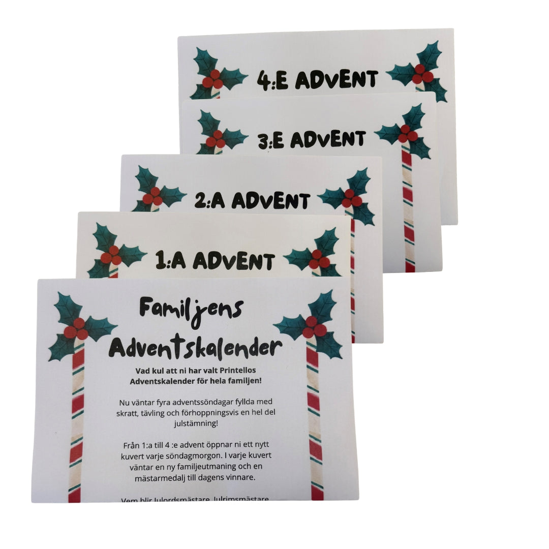 Adventskalender för hela familjen – 4 roliga familjeutmaningar