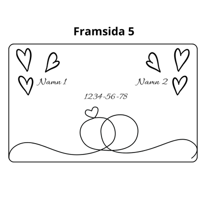 Personligt Bröllopskort i plast – med namn och datum