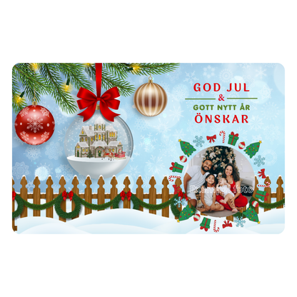 Personligt Julkort i plast – med ditt eget foto