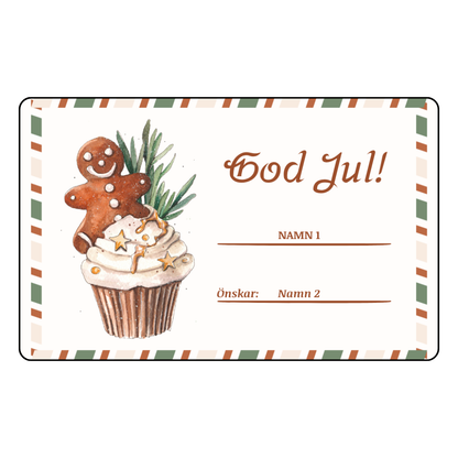 Personligt Julkort i plast – med valfritt namn