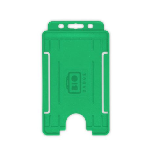 Korthållare Ljusgrön Enkelsidig BioBadge – Stående