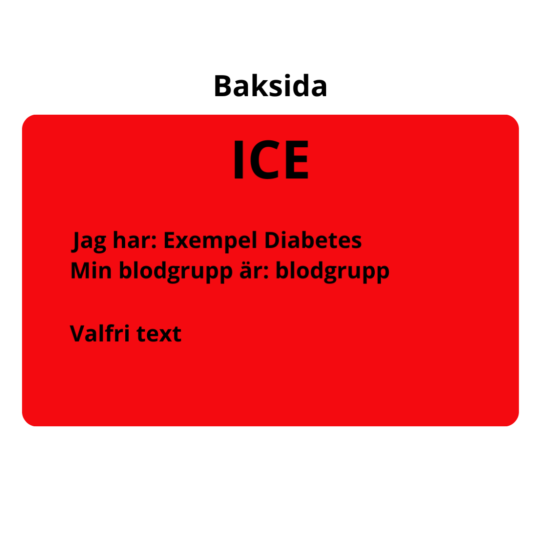 ICE-kort i plast – In Case of Emergency