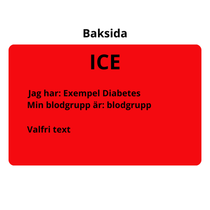 ICE-kort i plast – In Case of Emergency