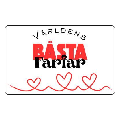 Världens Bästa-kort i plast – En personlig och hållbar gåva till någon du tycker om