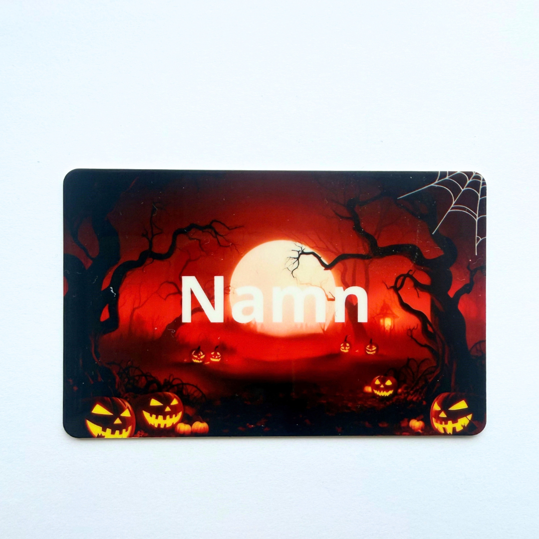 Halloween bordsplaceringskort – Personligt plastkort med namn