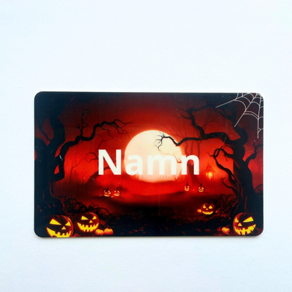 Halloween bordsplaceringskort – Personligt plastkort med namn