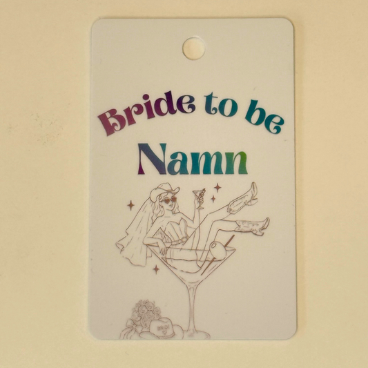 Bride to Be eller Bride Squad plastkort med Lanyard - Party edition