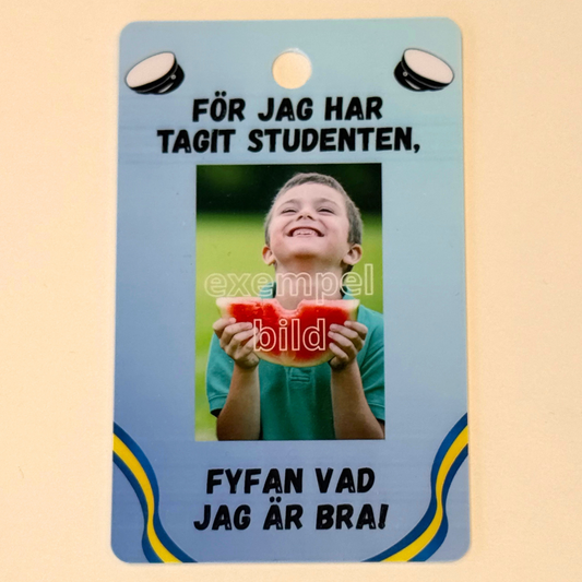 Studenthänge - studentplakat i miniformat med personlig bild