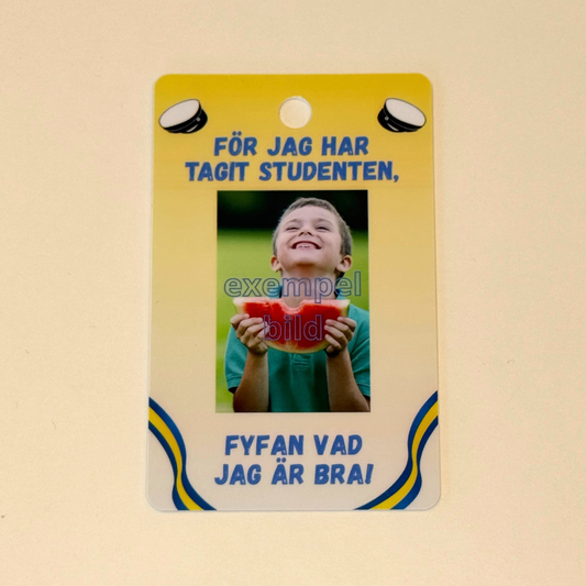 Studenthänge - studentplakat i miniformat med personlig bild