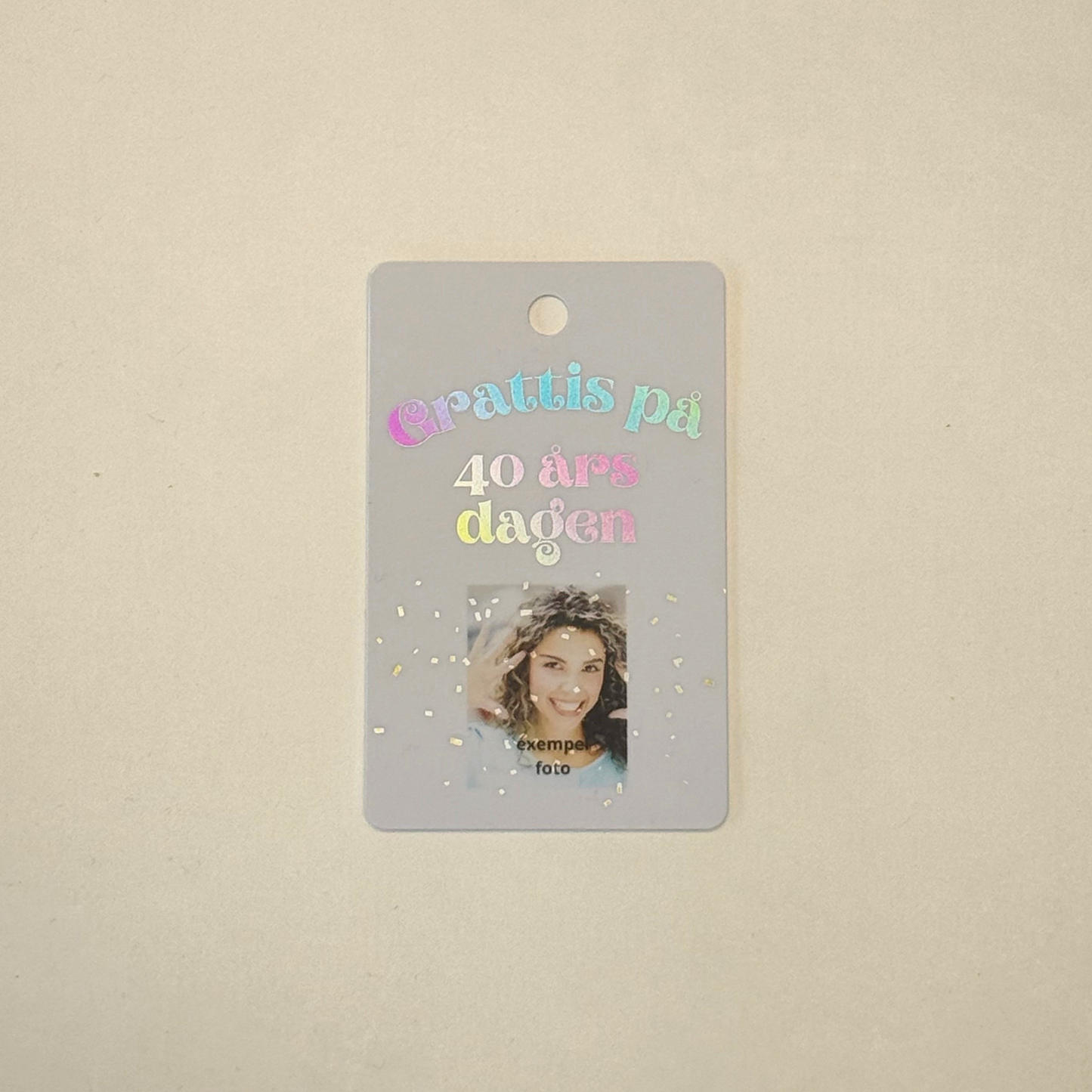 Personlig födelsedagsbadge med foto & lanyard