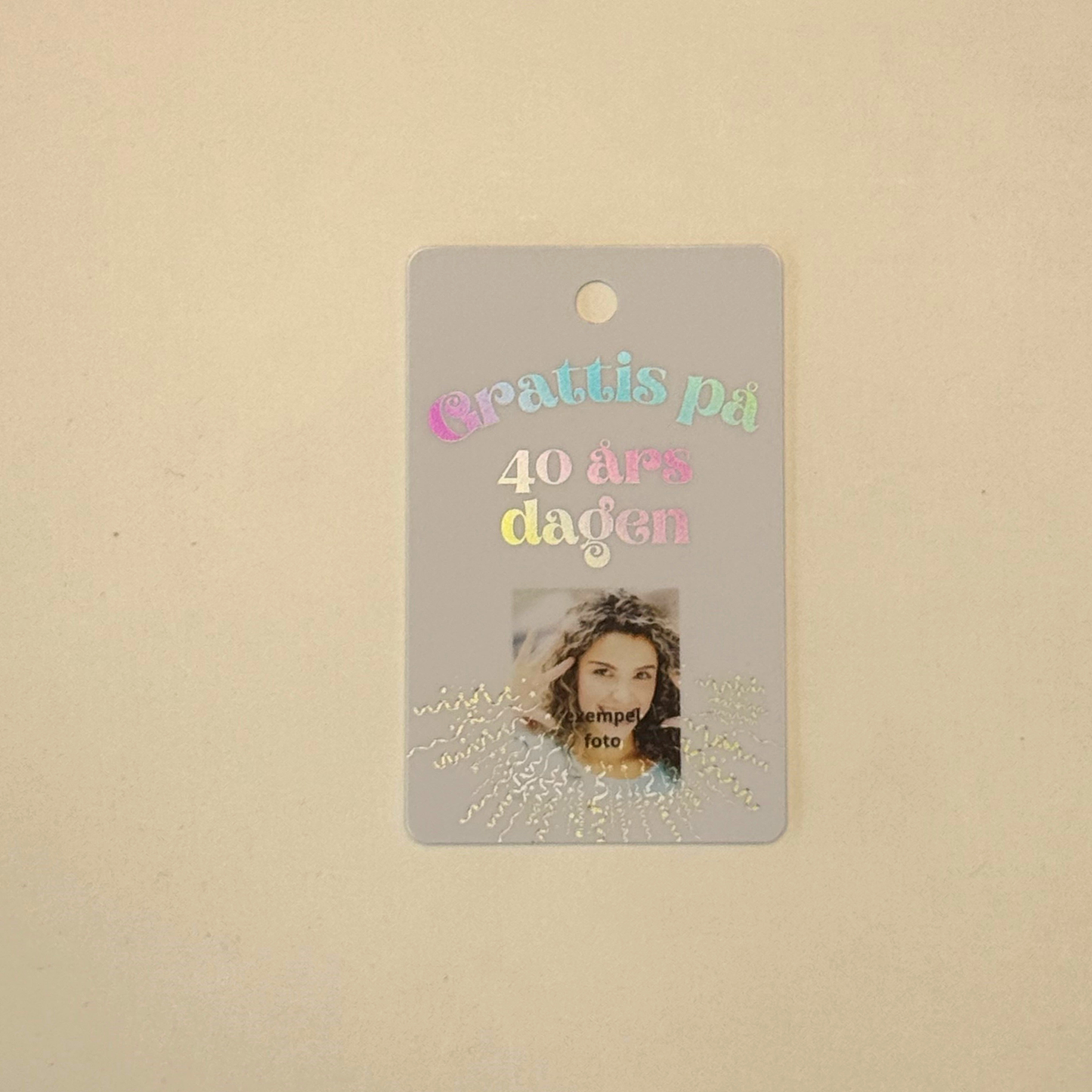 Personlig födelsedagsbadge med foto & lanyard