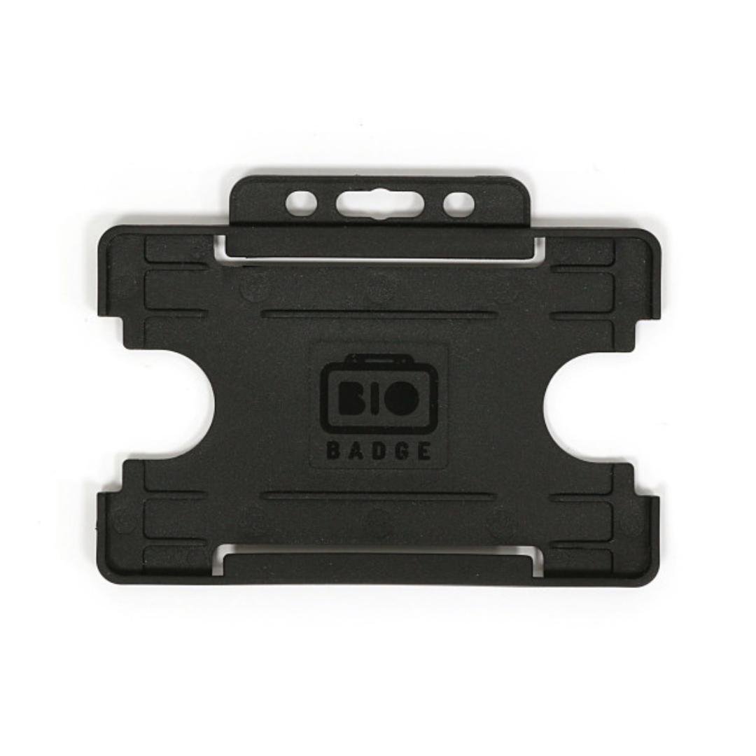 Korthållare Svart Enkelsidig BioBadge – Liggande