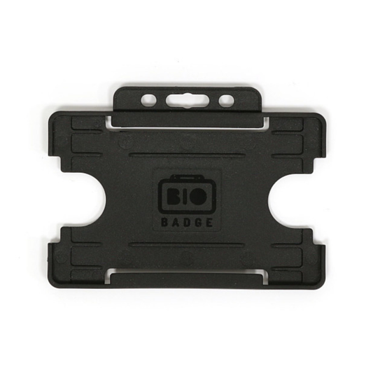 Korthållare Svart Enkelsidig BioBadge – Liggande
