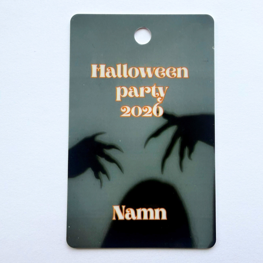 Halloween Party 2026 – Personligt hänge med namn