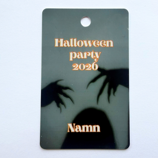 Halloween Party 2026 – Personligt hänge med namn
